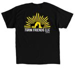 Farm Friends Spring Hay Fund 2026, a Black Classic Unisex Tee (back-view)