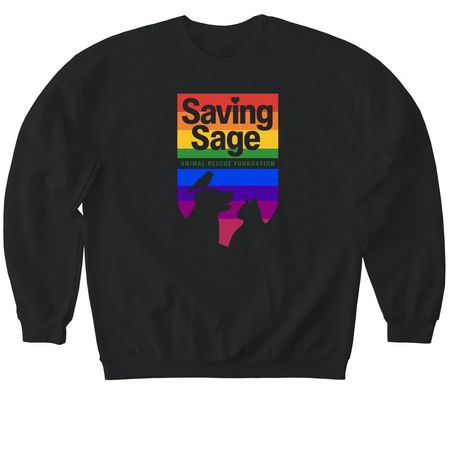SSARF PRIDE, a Black Softstyle Crewneck Sweatshirt