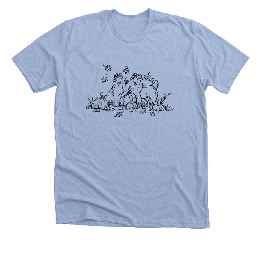 Fall Pumpkins - by Mike Cheatham, a Heather Baby Blue Premium Unisex Tee