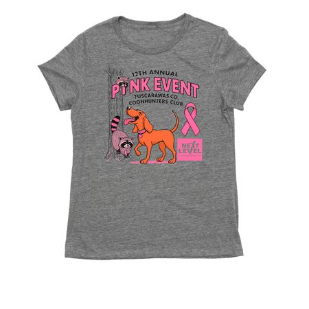 2025 Pink Event&nbsp;, a Aluminum Grey Allmade Eco Triblend Women?s Tee