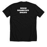 Queen Dottie, a Solid Black Blend Premium Unisex Tee (back-view)