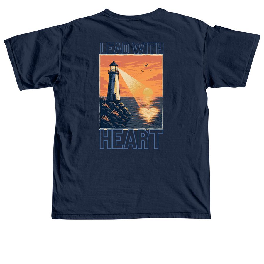 Lighthouse Tees, a True Navy Comfort Colors Unisex Tee (back-view)