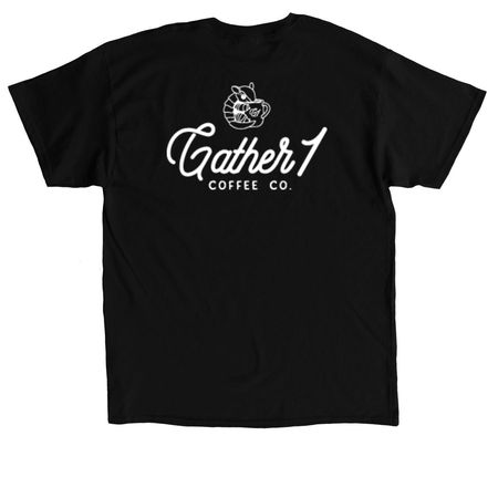 Gather1 Mission, a Black Classic Unisex Tee (back-view)