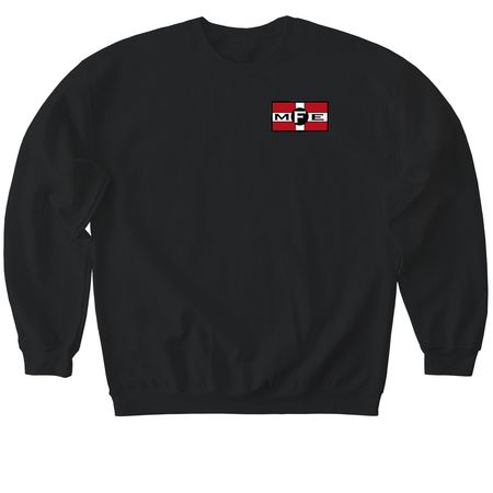 MFE/Props Shop Patch, a Black Softstyle Crewneck Sweatshirt