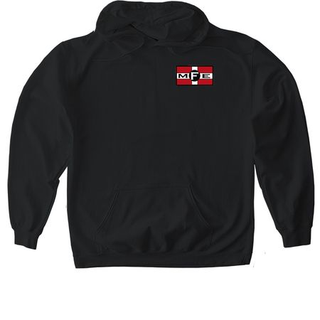 MFE/Props Shop Patch, a Black Gildan Softstyle Pullover Hoodie