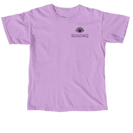 Inner peace, a Neon Violet Comfort Colors Unisex Tee