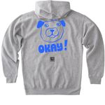 "Okay!" Best Buddies Tee, a Grey Heather Heavyweight Pullover Hoodie (back-view)