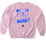 "Okay!" Best Buddies Tee, a Light Pink Softstyle Crewneck Sweatshirt (back-view)