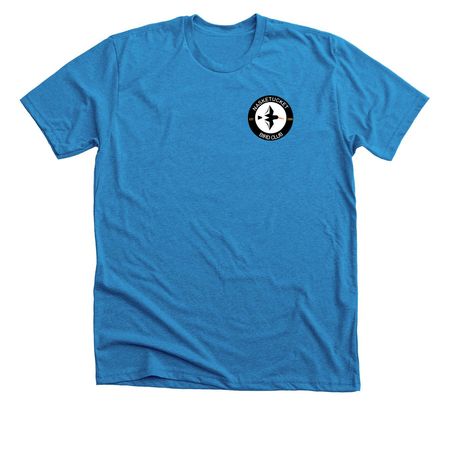 Nasketucket Bird Club logo Tees, a Neon Blue Premium Unisex Tee