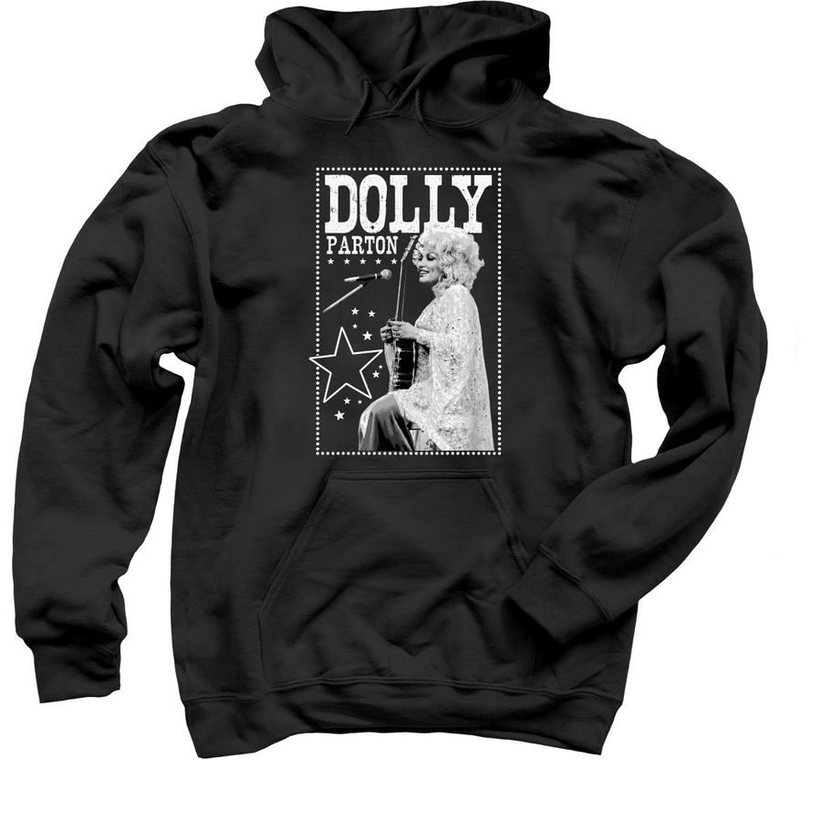 Dolly Parton Hoodie, a Black Pullover Hoodie