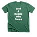 Just A Homie Who Cares - JAHWC, a Heather Grass Green Premium Unisex Tee