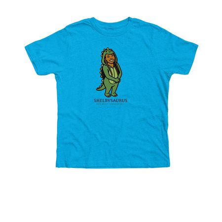 SHELBYSAURUS, a Neon Blue Premium Youth Tee