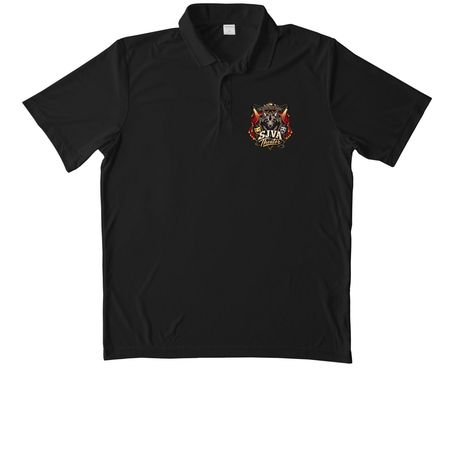 SJVA Theater Apparel, a Black Unisex Performance Polo