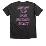 Local History Means Everyone's History., a Dark Grey Heather Premium V-Neck Tee (back-view)