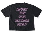 Local History Means Everyone's History., a Black Comfort Colors Boxy Tee (back-view)