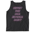 Local History Means Everyone's History., a Black Comfort Colors Tank Top (back-view)