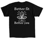 The best fit edition, a Black Classic Unisex Tee (back-view)