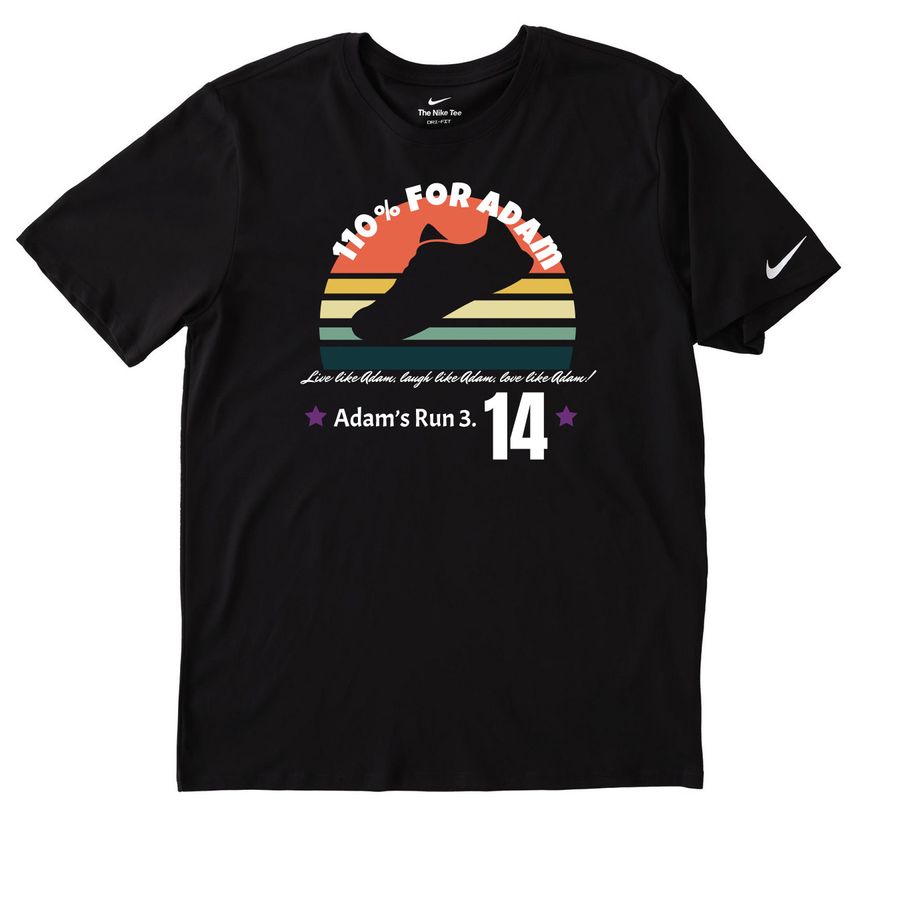 Adam?s Run, a Black Nike Dri-FIT Jersey Blend Performance Tee