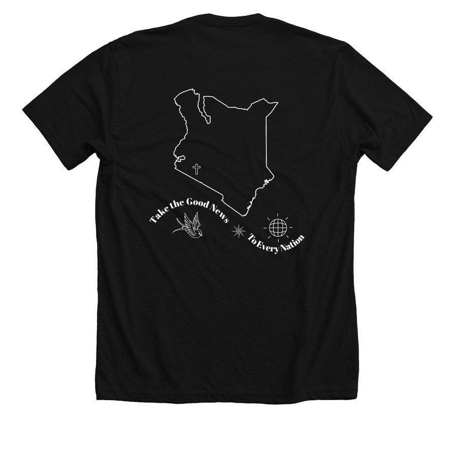 Dixsons to Tenwek, a Solid Black Blend Premium Unisex Tee (back-view)