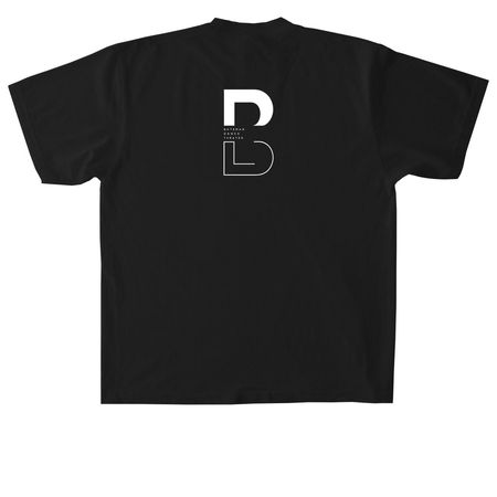 INVEST IN ARTISTS TEE, a Black Heavyweight Garment Dye Tee (back-view)