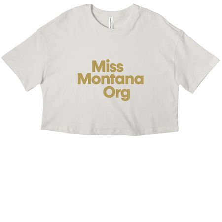 Miss Montana Org, a Vintage White Women?s Cropped Cotton Tee