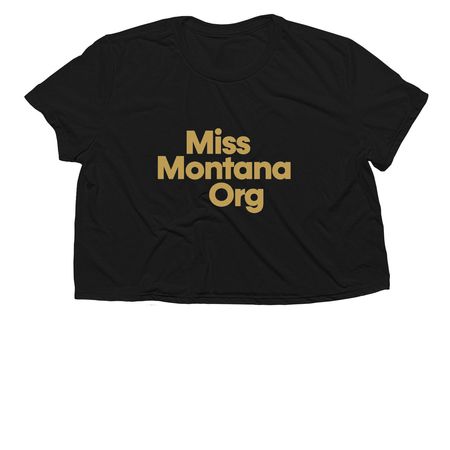 Miss Montana Org, a Black Women?s Flowy Cropped Tee