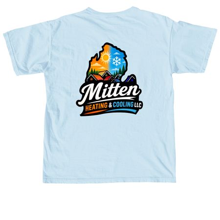 Mitten Heating & Cooling LLC, a Chambray Comfort Colors Unisex Tee
