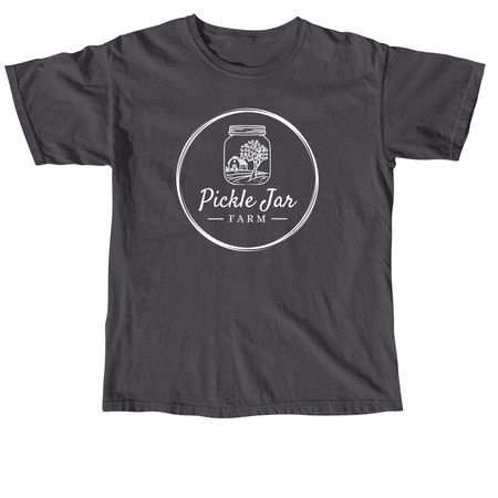 Pickle Jar Farm - Front Logo, a Graphite Comfort Colors Unisex Tee