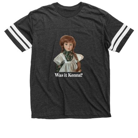Was it Kenna, a Vintage Smoke / White Football Jersey Tee