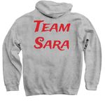 Team Sara hoodie&nbsp;, a Sport Grey Pullover Hoodie (back-view)