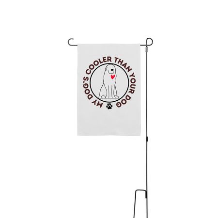 Yard Flag&nbsp;, a White 12" x 18" Yard Flag with Stake