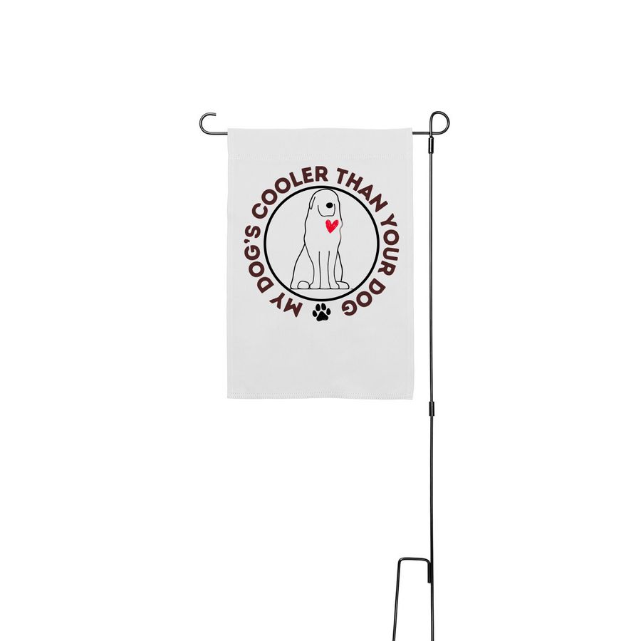 Yard Flag&nbsp;, a White 12" x 18" Yard Flag with Stake