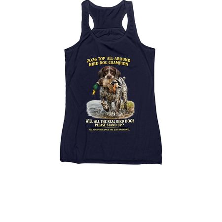 Built Different. Hunt Different., a Navy Women's Racerback