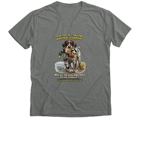 Built Different. Hunt Different., a Deep Heather Premium V-Neck Tee