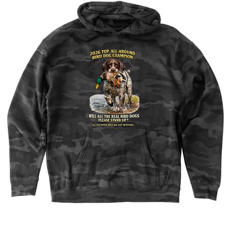 Built Different. Hunt Different., a Black Camo Heavyweight Camo Pullover Hoodie