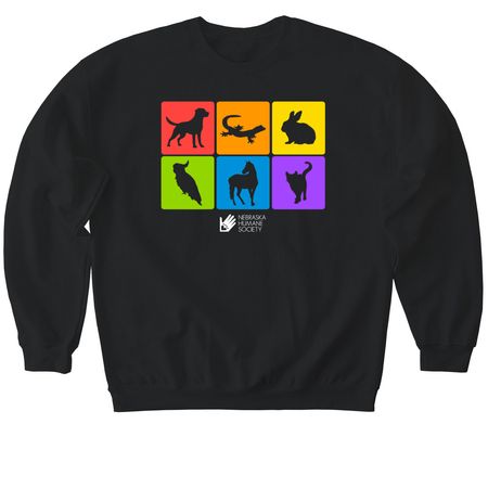 NHS Pride, a Black Softstyle Crewneck Sweatshirt