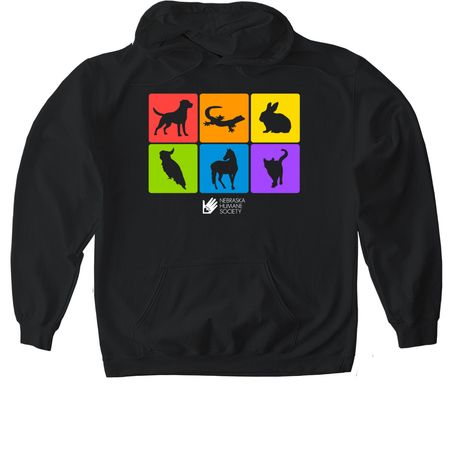 NHS Pride, a Black Gildan Softstyle Pullover Hoodie