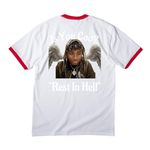 Is You Coo? Apparel&nbsp;, a White/ Red Cotton Ringer Tee (back-view)