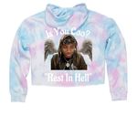 Is You Coo? Apparel&nbsp;, a Cotton Candy Women?s Tie Dye Cropped Hoodie (back-view)