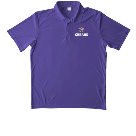 GRRAND Volunteer Polo, a Purple Unisex Performance Polo