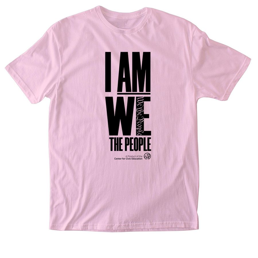 I Am We the People T-Shirt (Light), a Light Pink Softstyle Cotton Tee