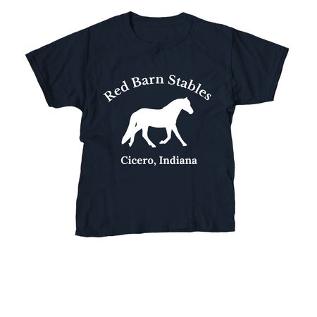 Red Barn Stables T-Shirts, a Navy Youth Unisex Tee