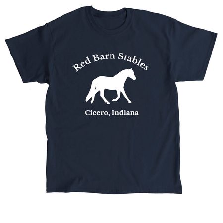 Red Barn Stables T-Shirts, a Navy Classic Unisex Tee