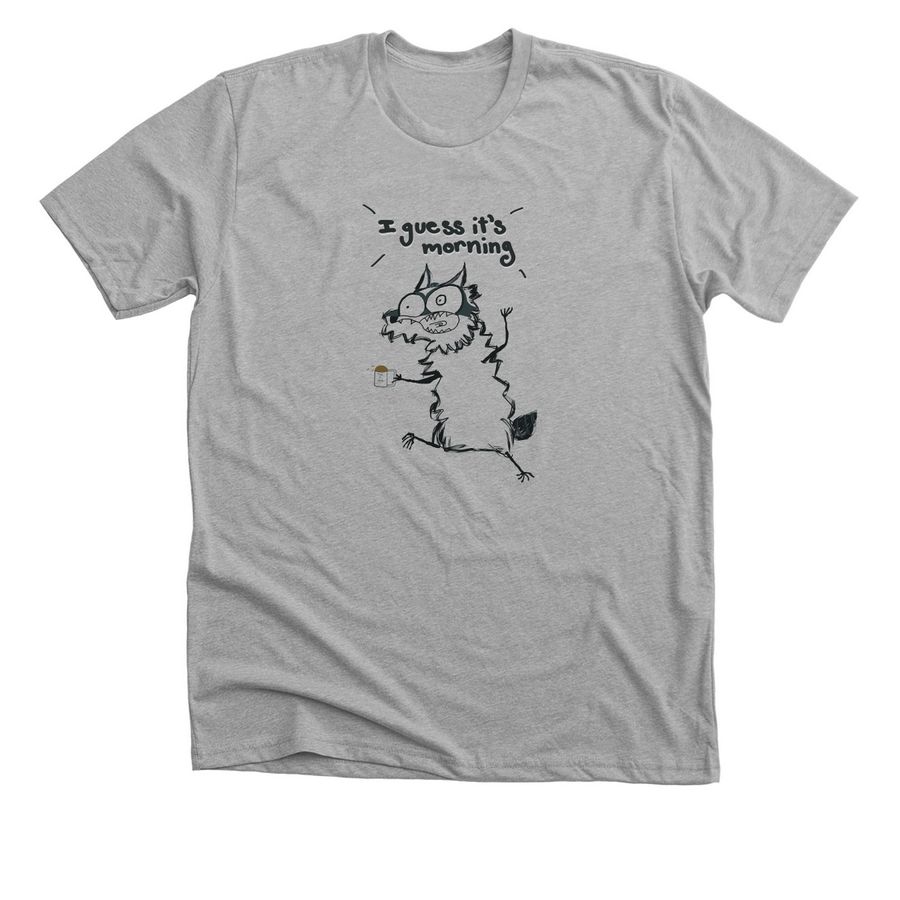 Morning Raccoon, a Athletic Heather Premium Unisex Tee