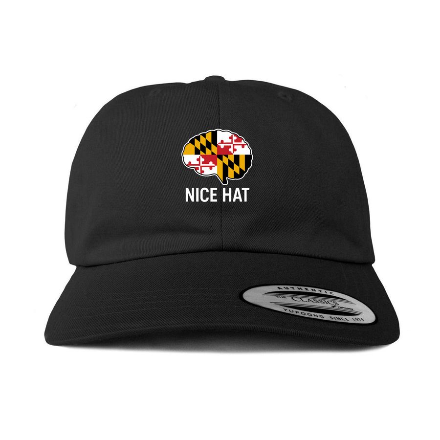 Hey, nice hat! Hat, a Black Printed Classic Baseball Cap
