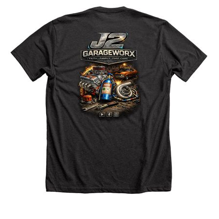 J2GW SPEED SHOP, a Dark Grey Heather Premium Unisex Tee