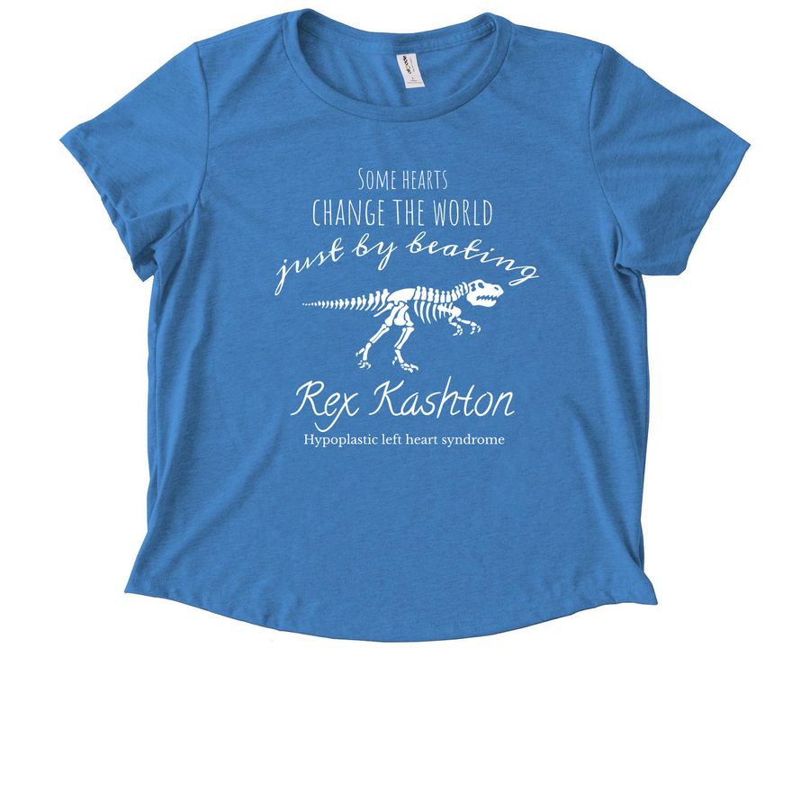 Heartwalk 2026, a Azure Blue Allmade Eco Triblend Women?s Scoop Neck Tee