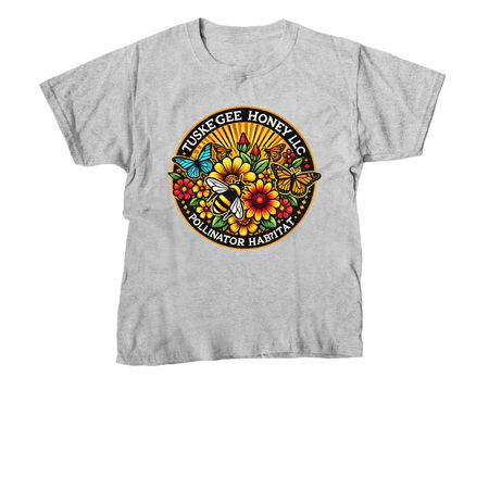Pollinators Make the World Go ?Round, a Sport Grey Youth Unisex Tee