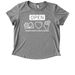 Open Books - Hearts - Minds: White Print, a Aluminum Grey Allmade Eco Triblend Women?s Scoop Neck Tee