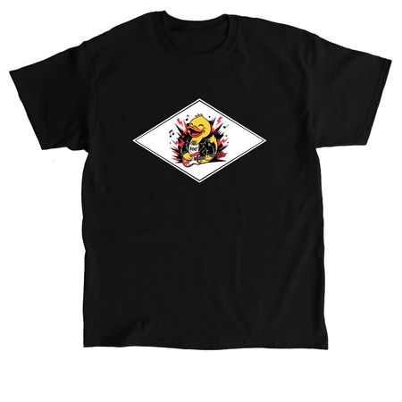 ROCKER DUCK, a Black Classic Unisex Tee